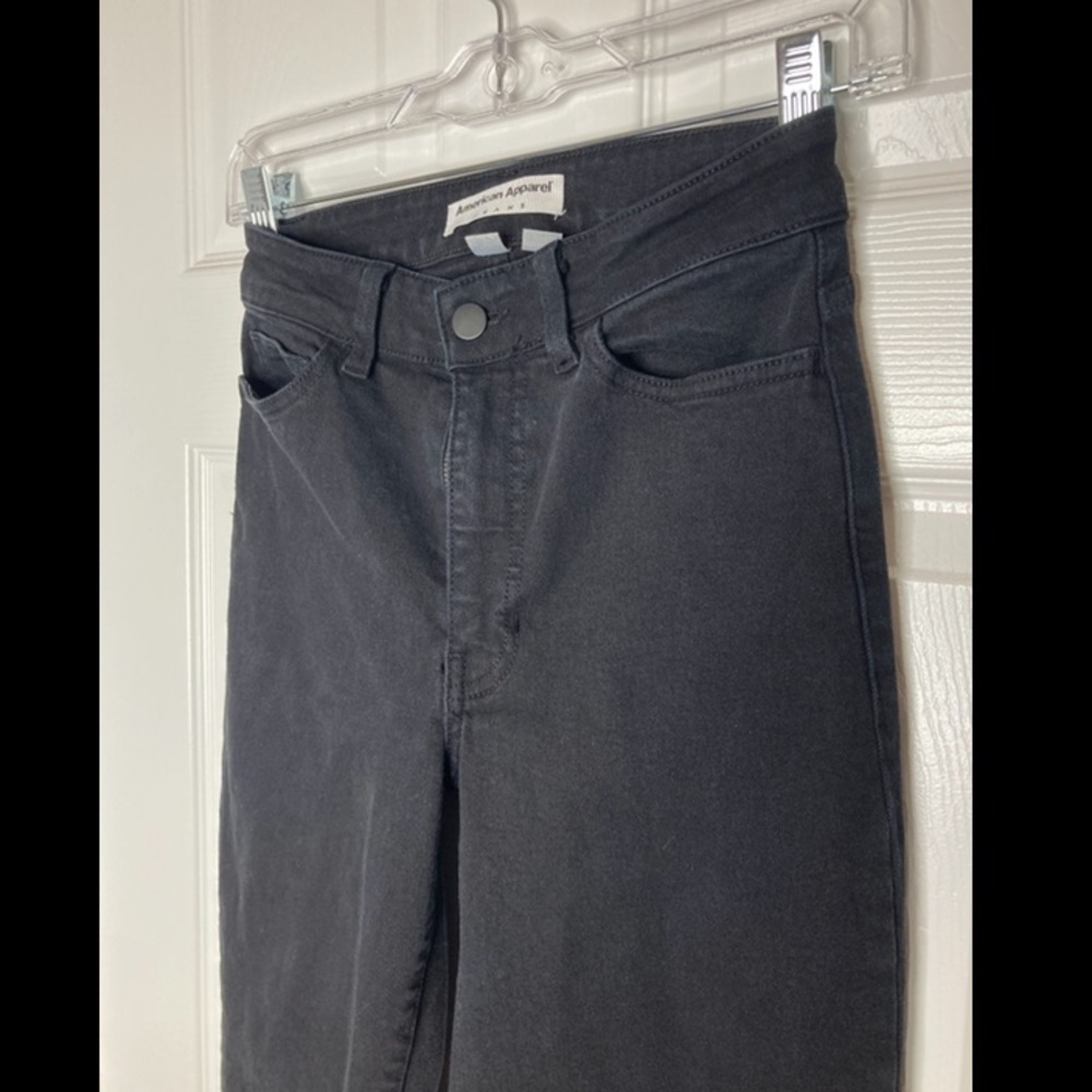 American Apparel Black Denim Skinny Jeans